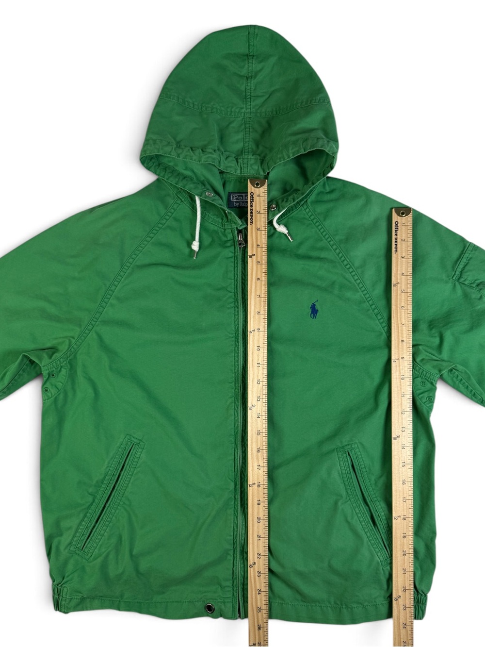 Polo Ralph Lauren Green Hooded Cotton Twill Jacket Men’s Large - Picture 5 of 11